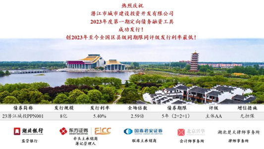 喜报！6776永利集团（城投公司）成功发行8亿元PPN